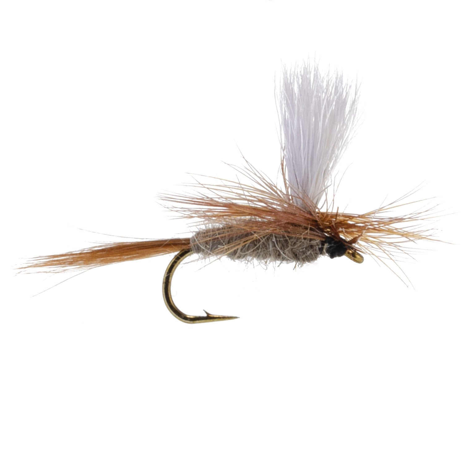 3 Pack Hares Ear Parachute Classic Dry Fly - Hook Size 12 - Korvel