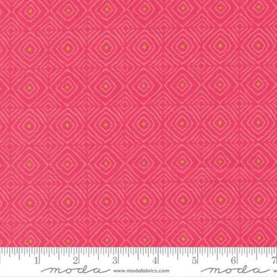 Parlor Diamonds Azalea Cotton Fabric - 44"/45" Per Yard