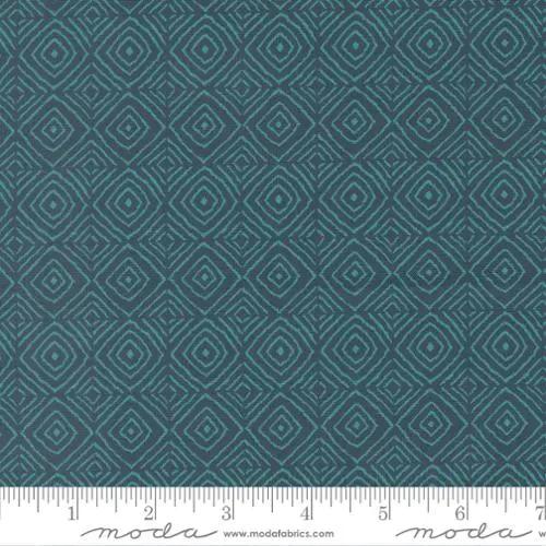 Tissu en coton Parlor Diamonds Peacock - 44"/45" par yard