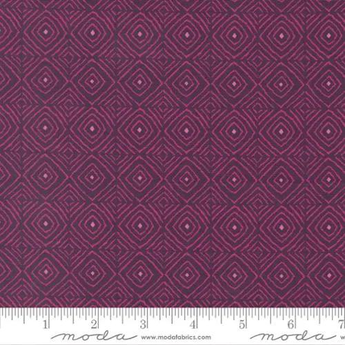 Parlor Diamonds Plum Cotton Fabric - 44"/45" Per Yard