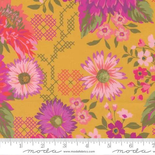 Tissu en coton Dijon Parlor Happy Blooms - 44"/45" par yard