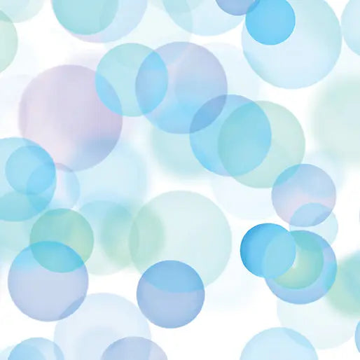 Pastel Multi Bubbles Cotton Wideback Fabric - 108" Per Yard