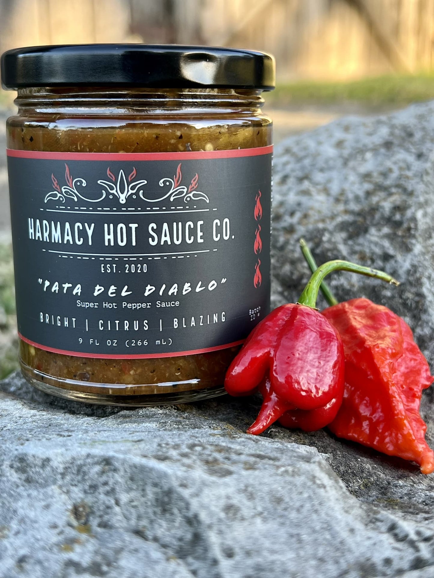 Pata del Diablo - Salsa Picante Extra Fuerte de Tomatillo y Clementina (9oz)