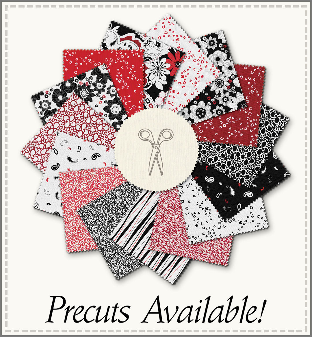 Paquets de tissu en coton Crimson Royale 10" x 10"