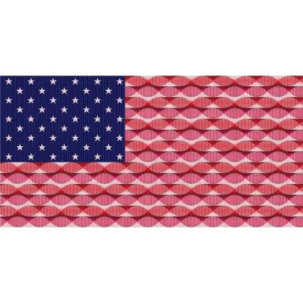 Panel de Bandera Patriótica Pop - Tela de Algodón Vibrante