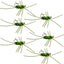 Premium Tungsten Bead Barbless Pat's Rubber Legs Nymph - Black/Chartreuse - Set of 6, Size 10 - Korvel