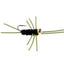 Premium Barbless Pat's Rubber Legs Tungsten Bead Jigged Black Euro Nymph - 12 Pack Size 10 - Korvel