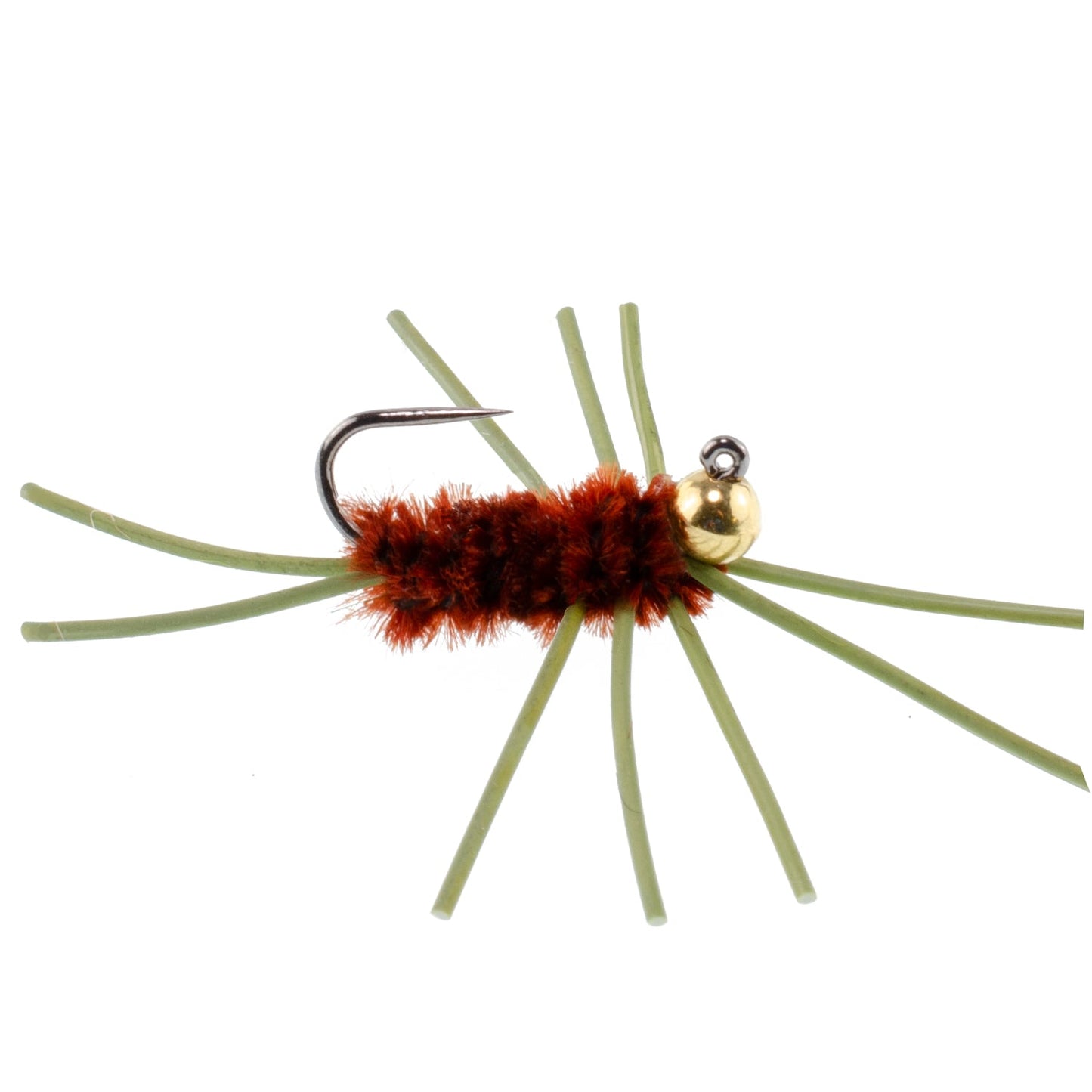 Premium Barbless Pat's Rubber Legs Tungsten Bead Nymphs - Set of 6 Size 10 Flies - Korvel