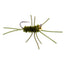 Premium Tungsten Bead Barbless Pat's Rubber Legs Nymphs - Dark Olive, Set of 12 (Size 10) - Korvel