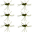 Premium Tungsten Bead Barbless Pat's Rubber Legs Nymphs - Olive/Black - Set of 6 Size 10 Flies - Korvel