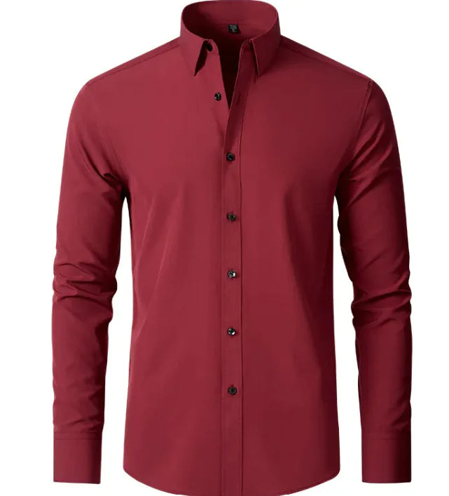 Camisa de Negocios Elástica Sin Arrugas para Hombre