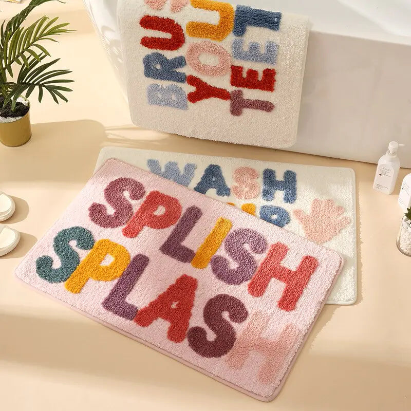Alfombra de baño antideslizante suave y absorbente de lujo Inyahome