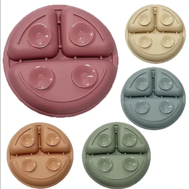 Ensemble de Assiette en Silicone pour Bébé Premium pour une Alimentation Sûre