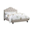 Lit Queen Size Contemporain avec Tête de Lit Réglable en Brun Clair