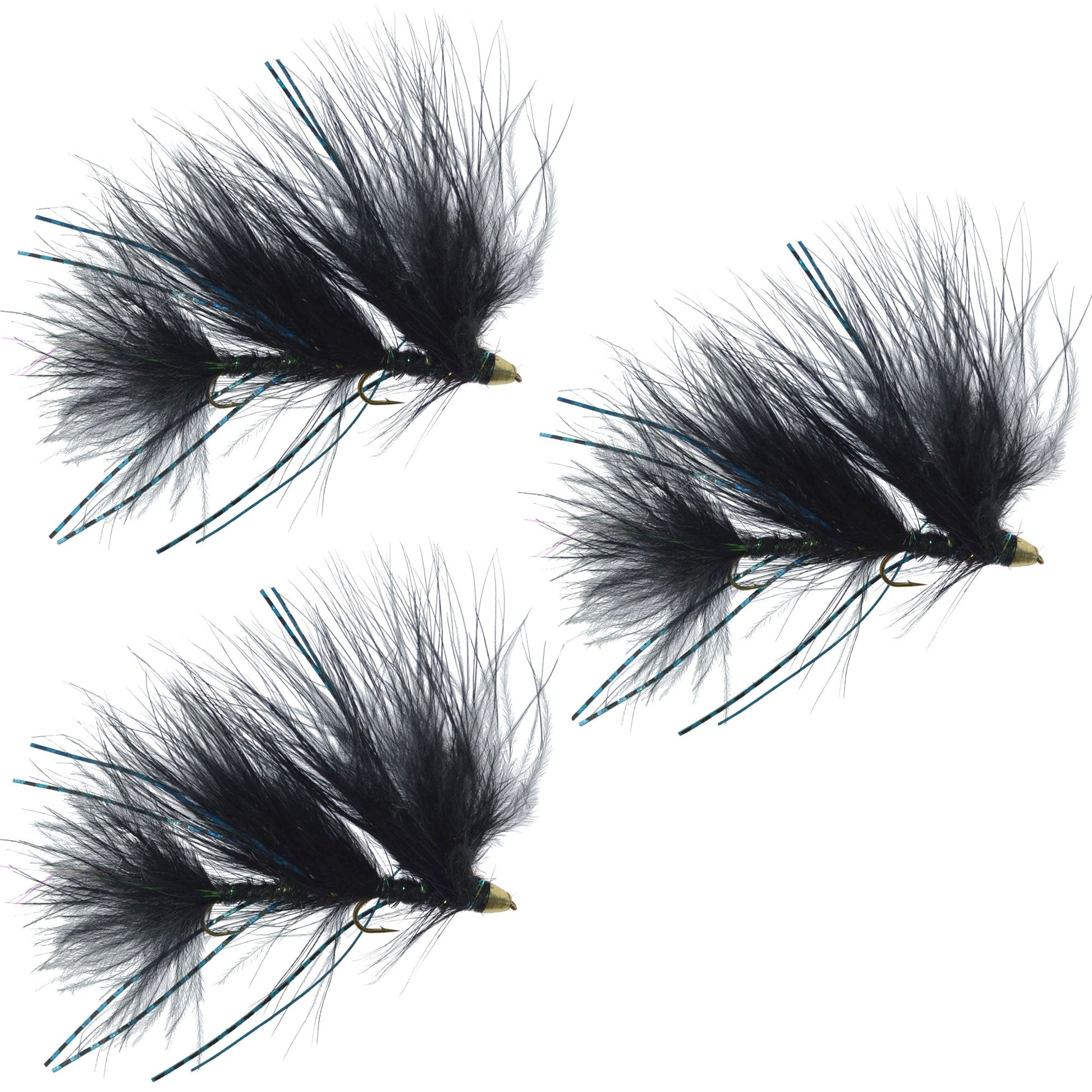 3 Pack Articulated Circus Peanut Envy Streamers - Size 6 for Trout, Bass, Steelhead & Salmon Fishing - Korvel