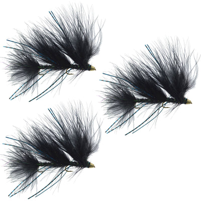 3 Pack Articulated Circus Peanut Envy Streamers - Size 6 for Trout, Bass, Steelhead & Salmon Fishing - Korvel