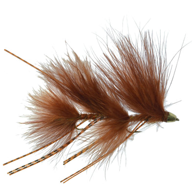Circus Peanut Envy Streamer Brown - Hook Size 6 - Articulated - Set of 3