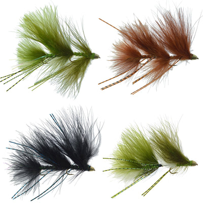 Circus Peanut Envy Streamer Collection - 4 Colors - Articulated Flies - Set of 4 - Hook Size 6 - Korvel