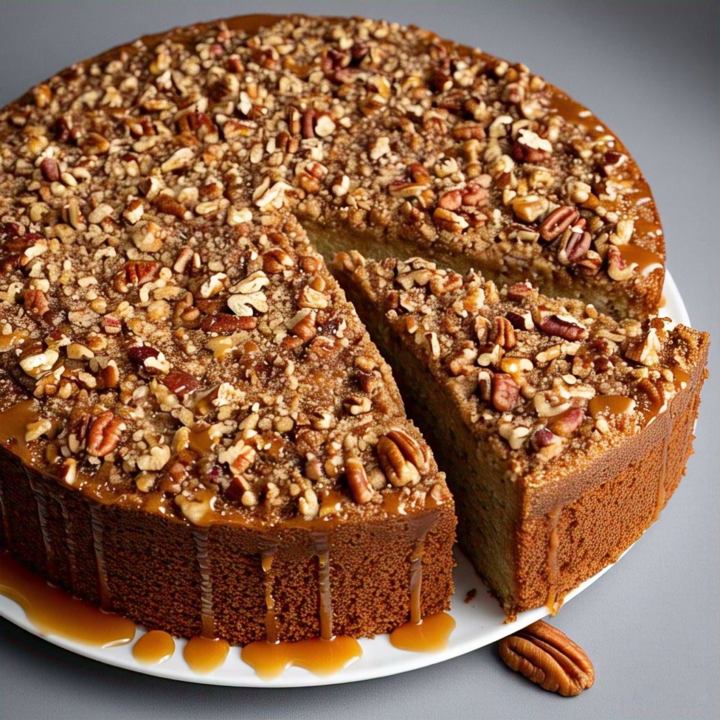 Gâteau aux pacanes et caramel d'Andy Anand 9" - Une indulgence délicieuse