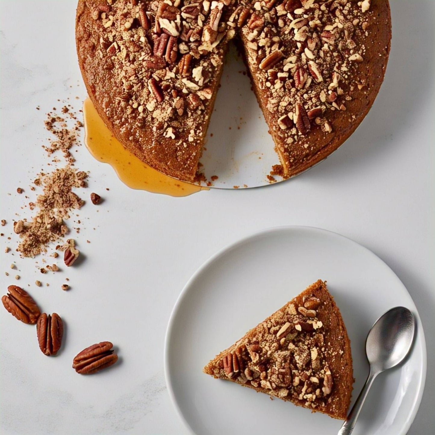 Gâteau aux pacanes et caramel d'Andy Anand 9" - Une indulgence délicieuse