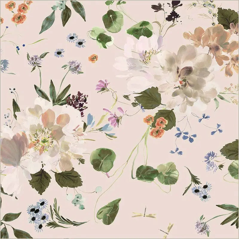Peony Garden Shell Wideback Cotton Fabric Per Yard