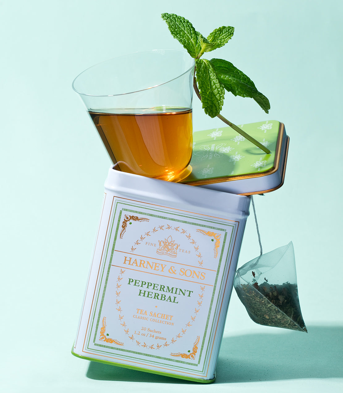 Thé Herbal à la Menthe Poivrée - Boîte Classique de 20 Sachets