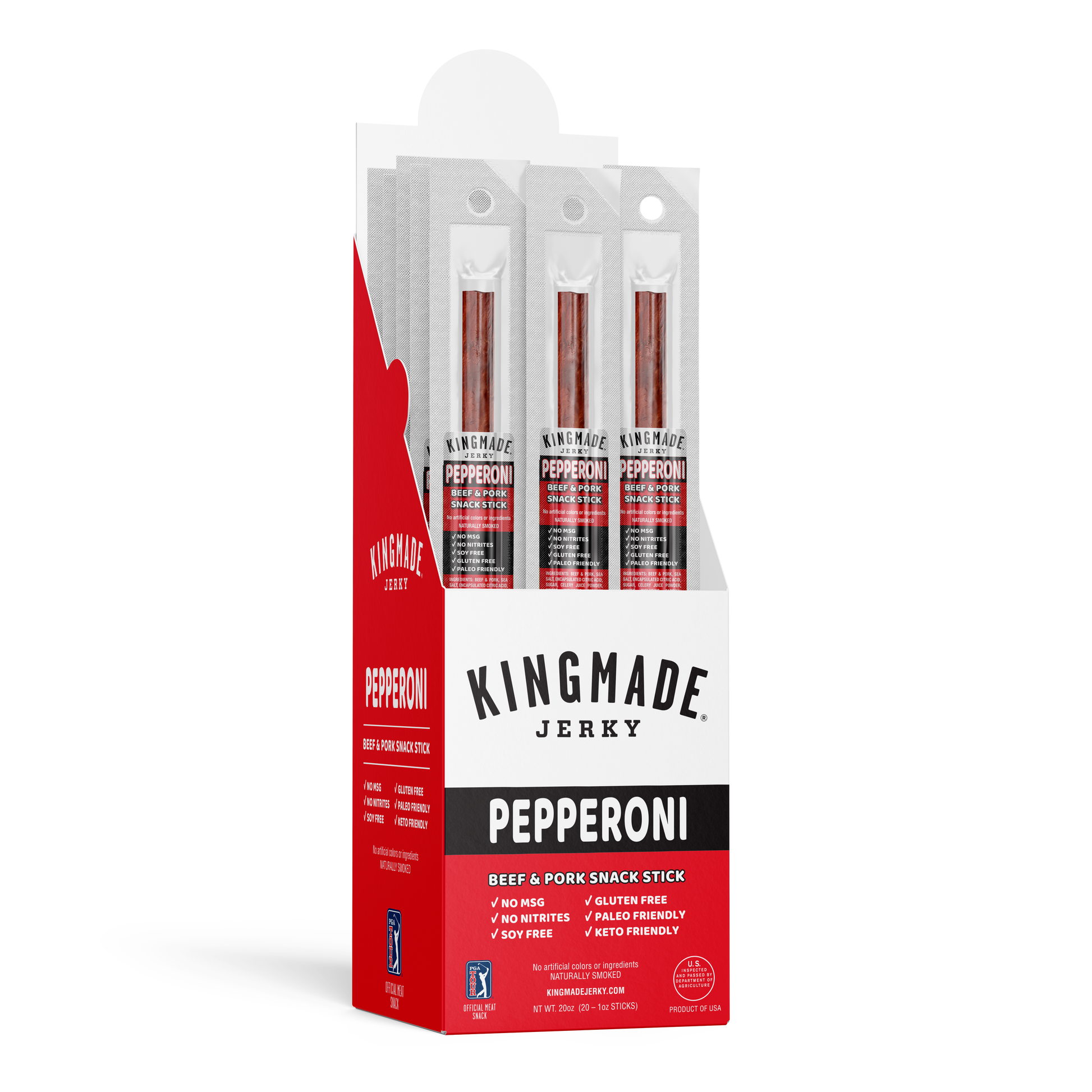 Pepperoni Flavor Snack Sticks – 20 Count | Keto Friendly, 1 g Sugar - Korvel