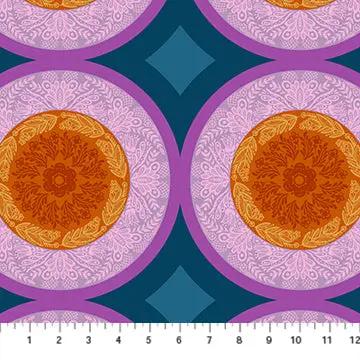Dentelle de bordure pérenne en tissu coton ambre - 44"/45" par yard