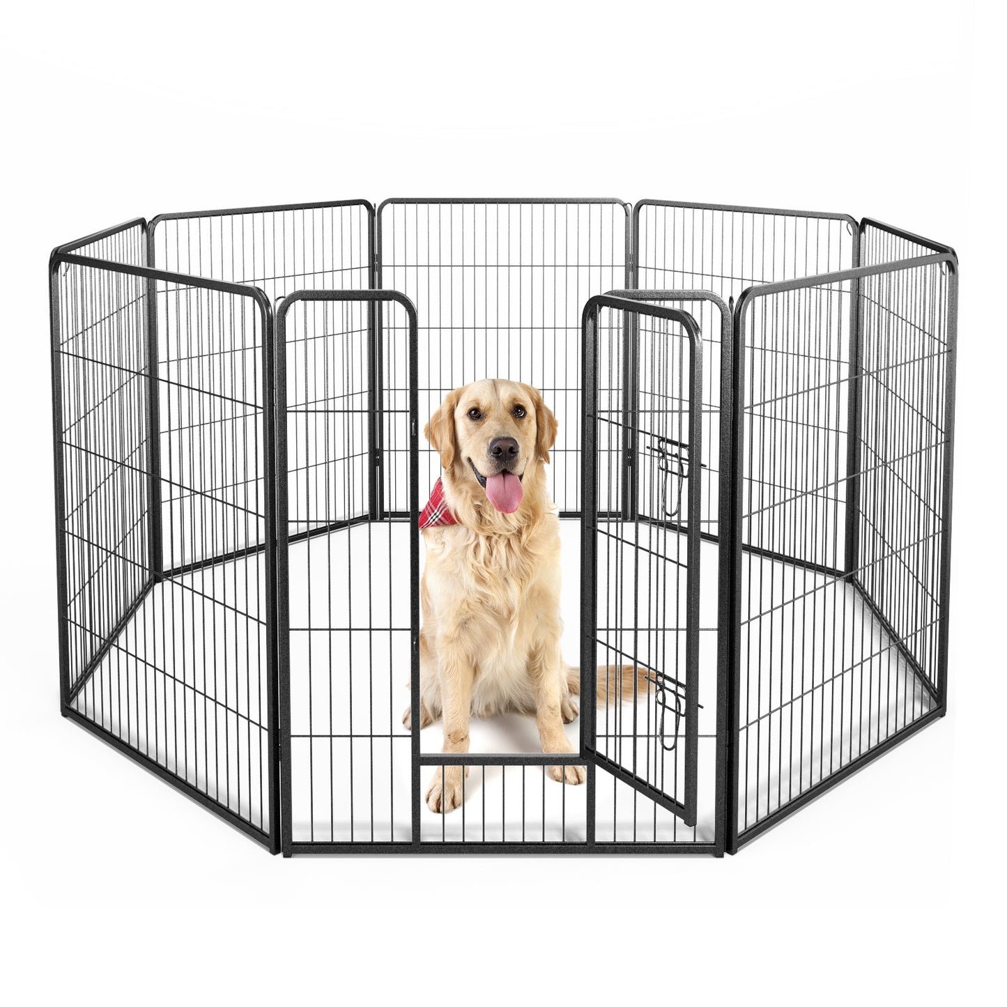 Clôture pour animaux de compagnie à 8 panneaux de 40 pouces de hauteur pour une utilisation intérieu