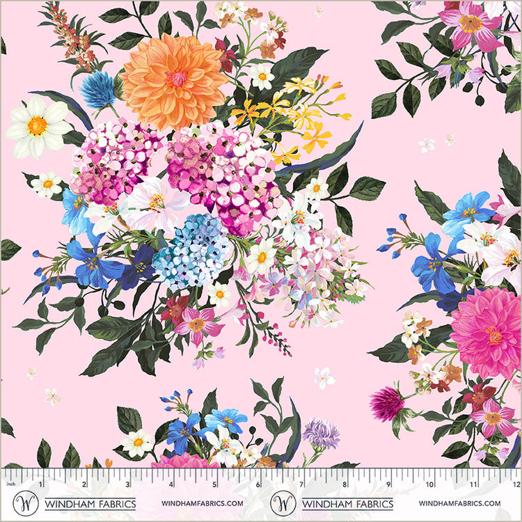 Petal Bountiful Bouquets Midnight Blooms Cotton Fabric