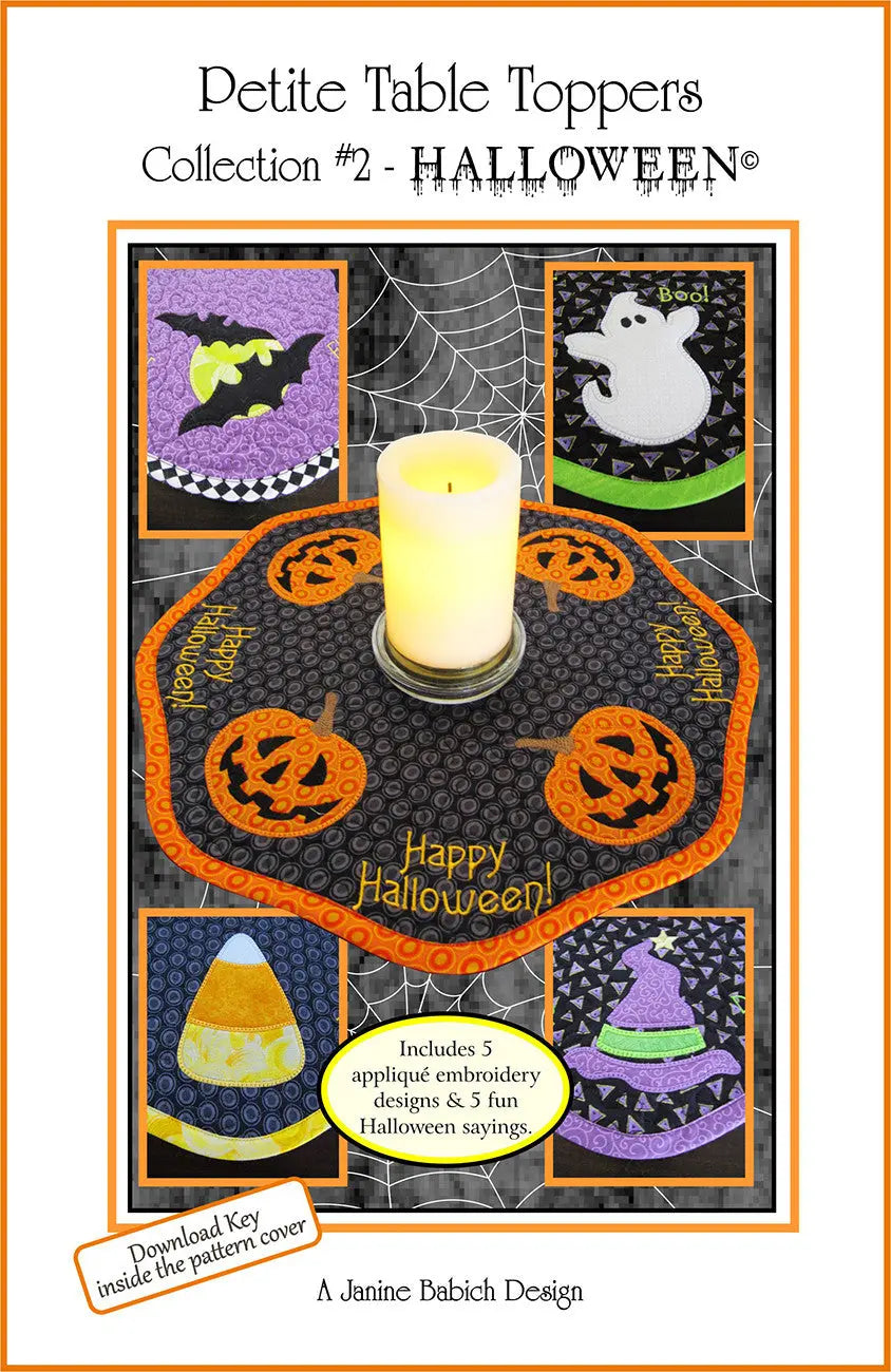 Petits décorations de table d'Halloween - Modèles de broderie machine