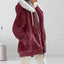 Manteau Zippé en Peluche pour Femmes - Grande Taille, Chaud et Doux