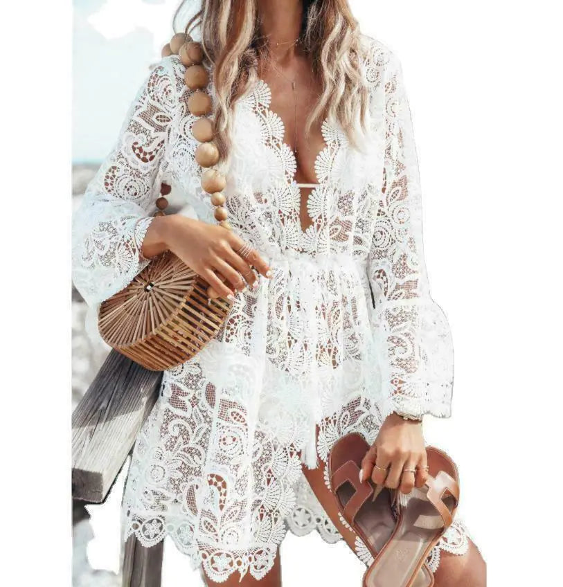 Couverture Maxi en Dentelle Boho pour Femmes - Maillots de Bain d'Été