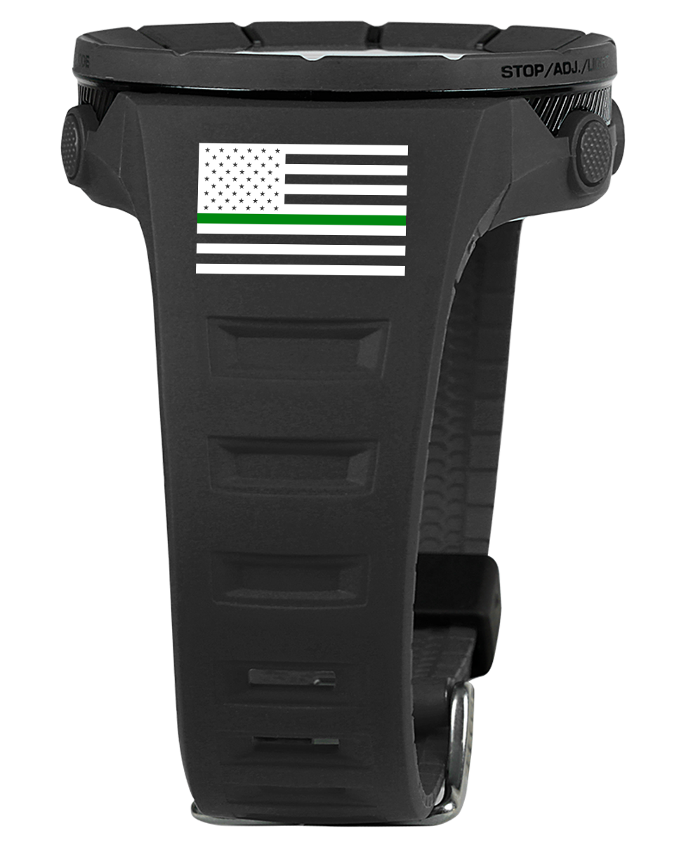 Coliseum Fit™ Thin Green Line - Freedom Edition Watch (Phantom Black) - Korvel