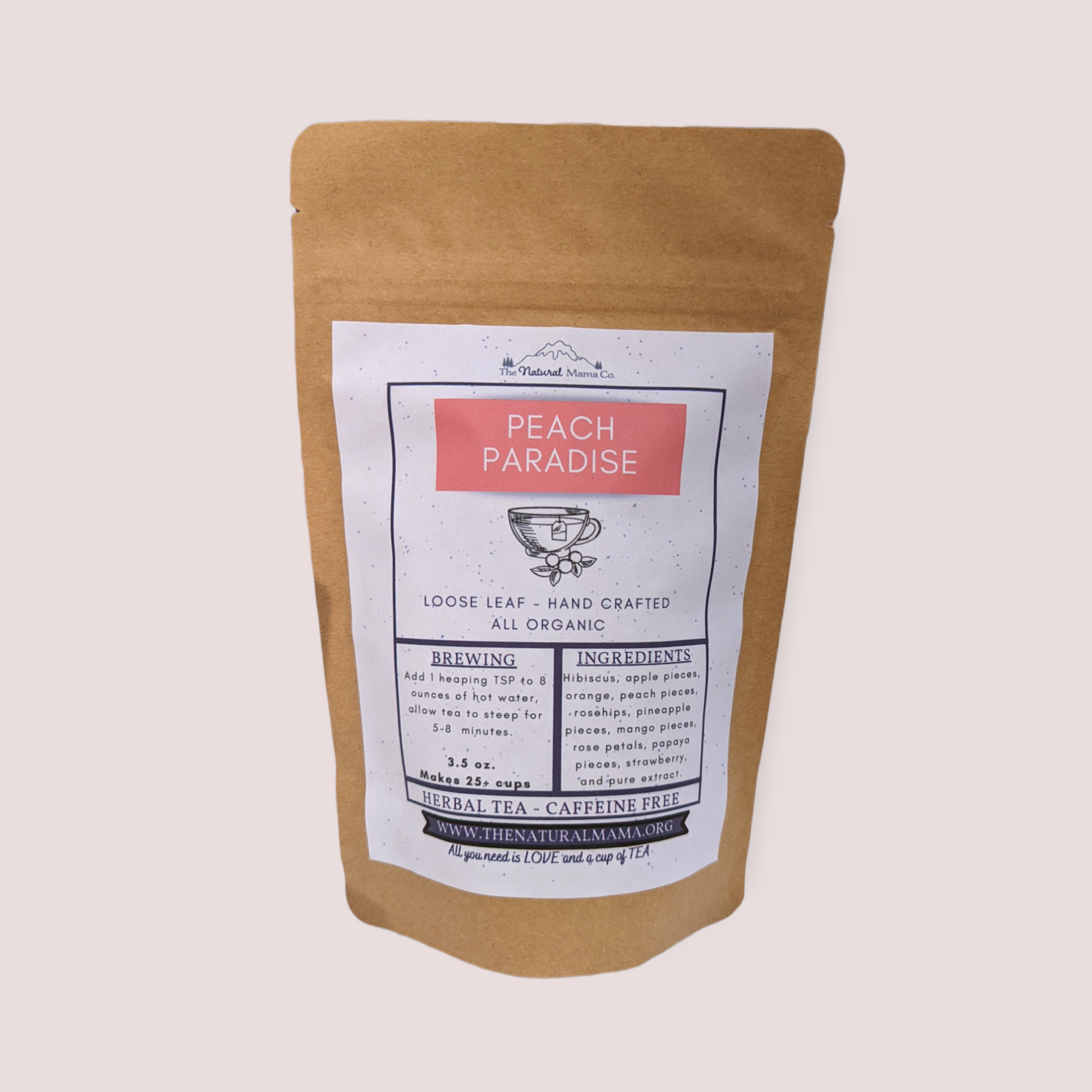 Tropical Peach Bliss Herbal Tea - Korvel