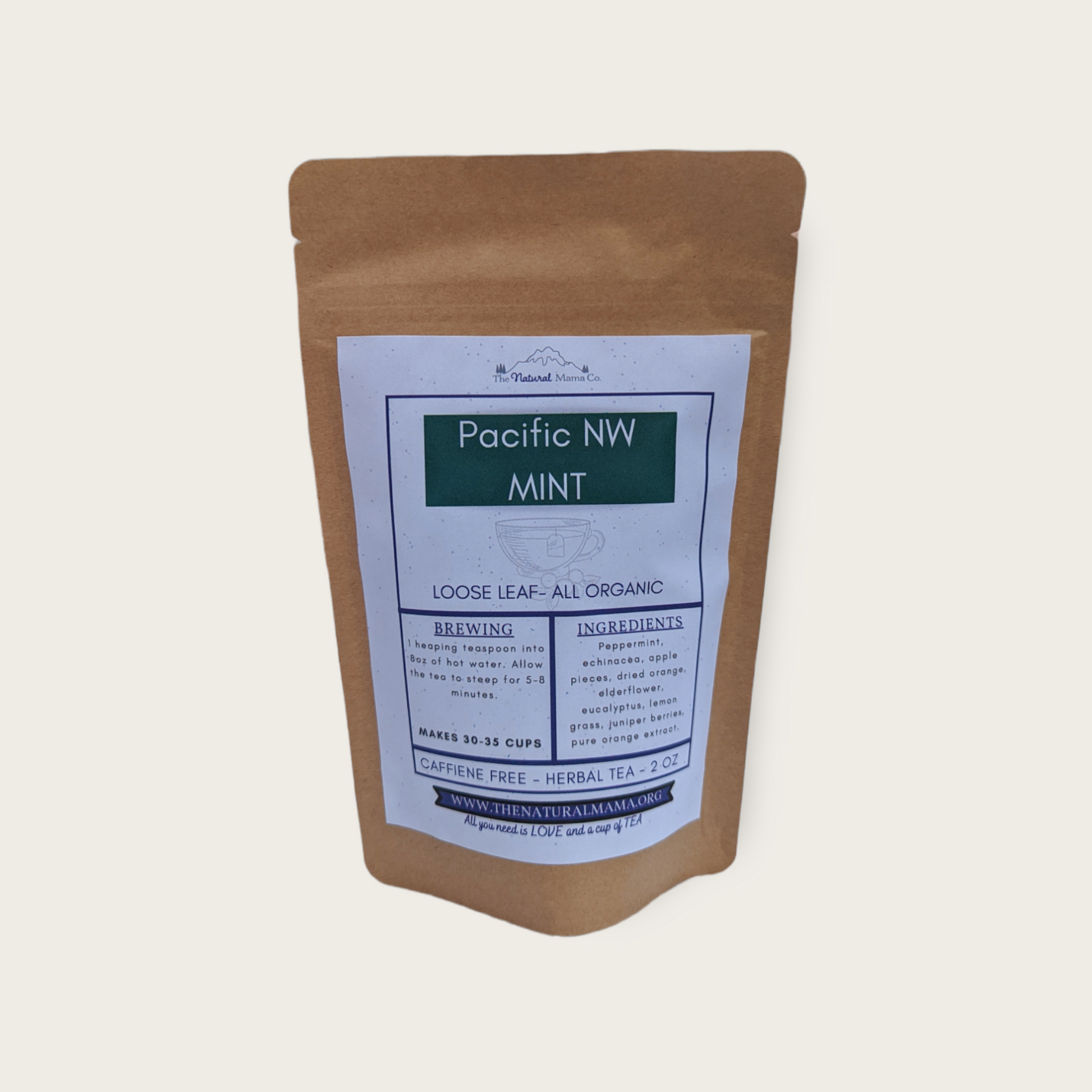 Tranquil Pacific Northwest Mint Herbal Tea - Korvel