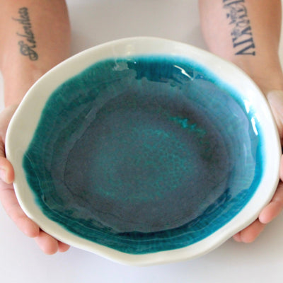 Handcrafted Artisan Pasta Bowl - Unique & Elegant - Korvel