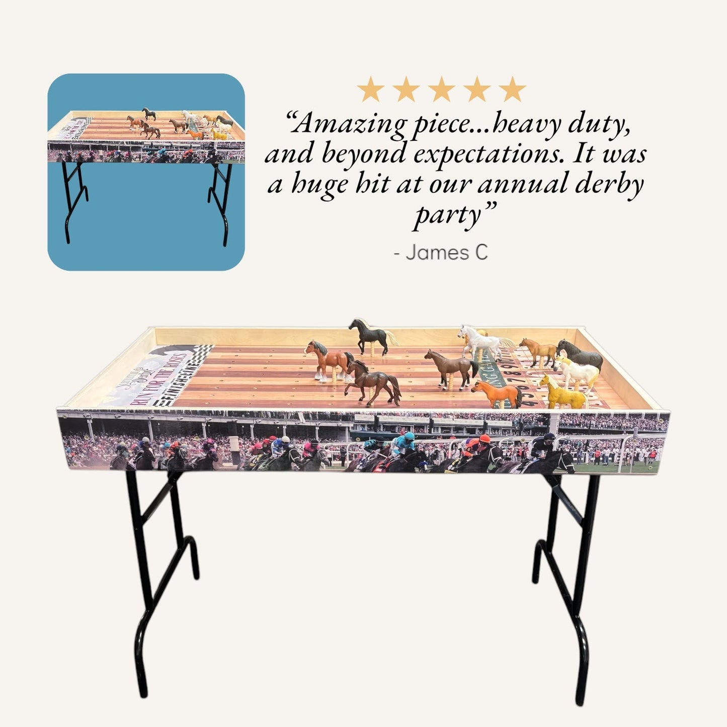 Deluxe Jumbo Horse Racing Game with Custom Graphics
