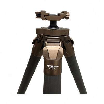 Linkogear Carbon Fiber Tripod – Picatinny/Arca, 64" Max, 66lb Capacity - Brown - Korvel