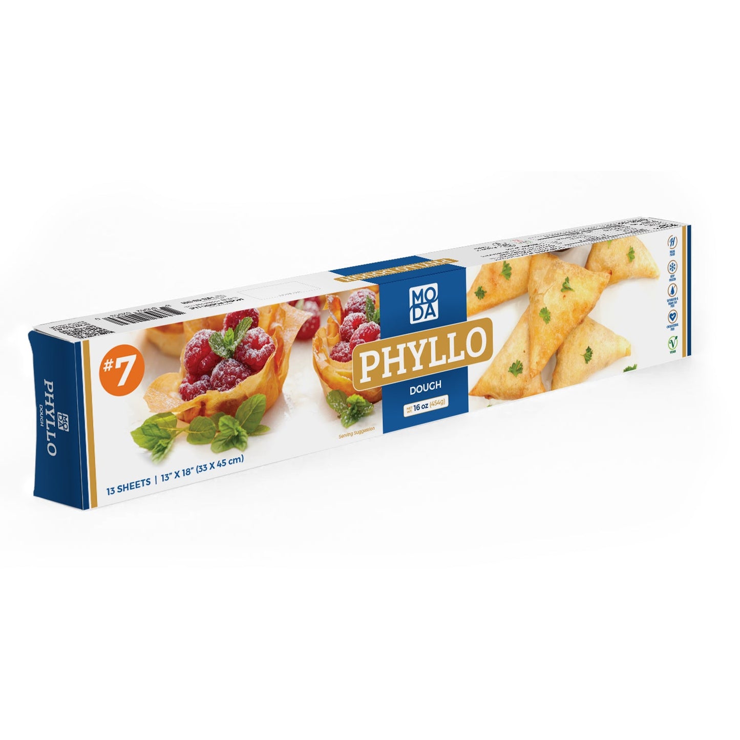 Moda Phyllo Dough #7 – 13 Sheets, 16 oz (454 g) – Premium Pastry Sheets