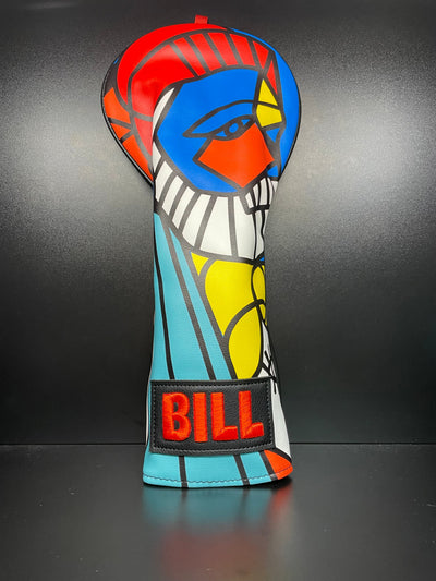 Couvre-club de golf artistique en vitrail de Picasso