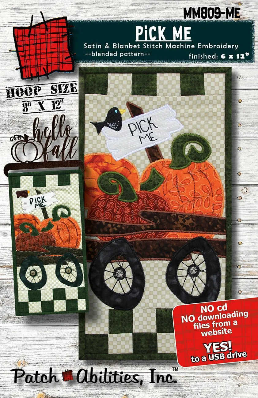 Pick Me Machine Embroidery Pattern
