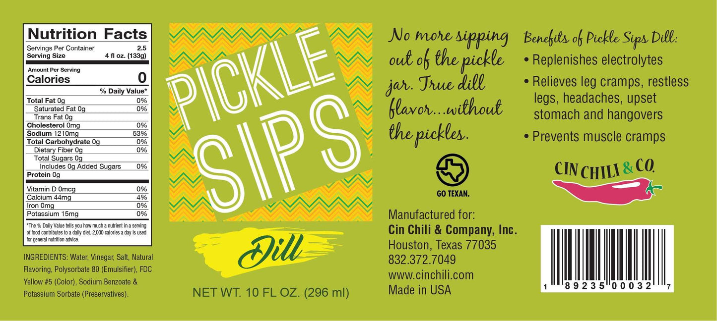 Pickle Sips™ Dill Pickle Juice – Authentic Dill Flavor in a 10 oz Bottle - Korvel