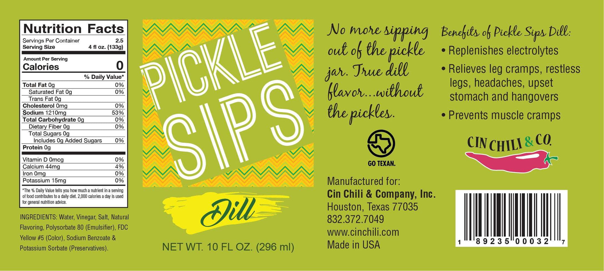 Pickle Sips™ Dill Pickle Juice – Authentic Dill Flavor in a 10 oz Bottle - Korvel