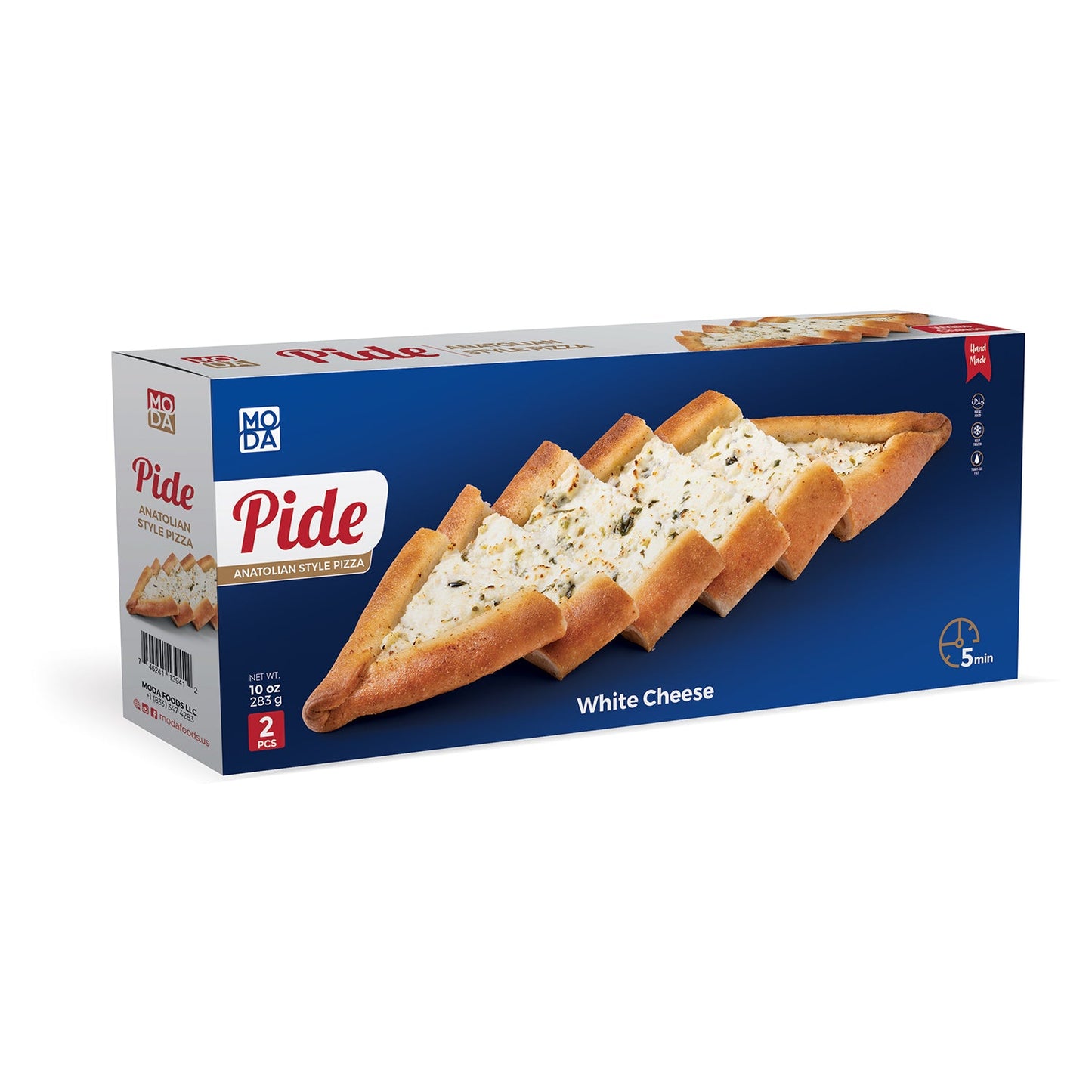 Moda Pide con queso blanco – Estilo pizza anatolia, 3 piezas (405 g)