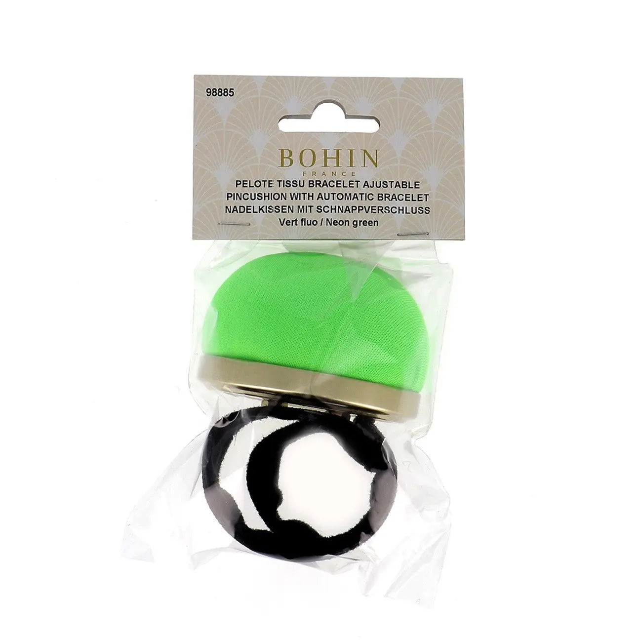 Neon Green Pin Cushion Flexible Snap Bracelet