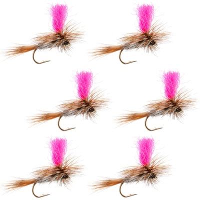 Adams Hi-Viz Parachute Classic Dry Fly - 6 Flies Hook Size 10 - Korvel