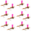 Adams Hi-Viz Parachute Classic Dry Fly - 12 Flies Hook Size 10 - Korvel