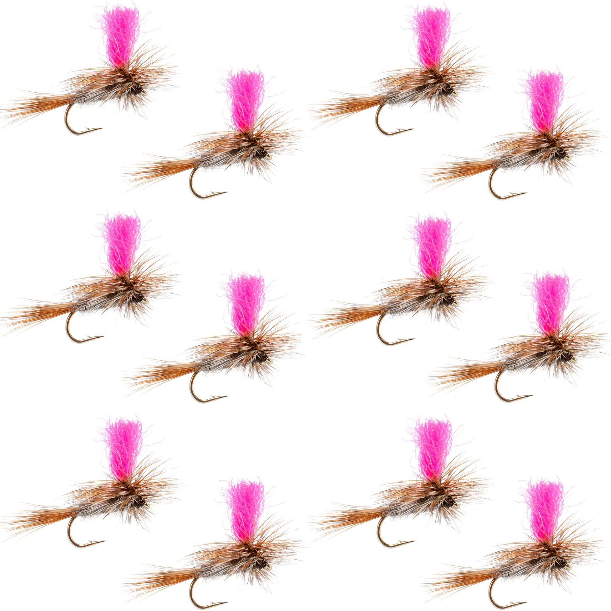 Adams Hi-Viz Parachute Classic Dry Flies - Size 16 (12 Pack) - Korvel