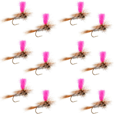 Adams Hi-Viz Parachute Classic Dry Flies - Size 16 (12 Pack) - Korvel